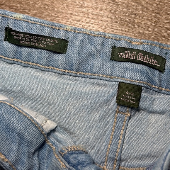 Duo 1 Celebrity Pink Drawstring Denim Shorts S & 1 Wild Fable Rolled Cuff 4/R - Picture 8 of 10